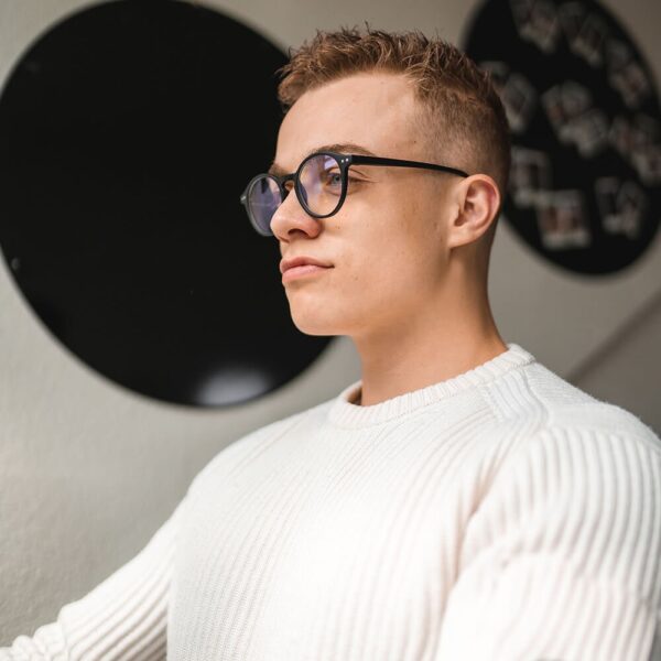 Hipster blue light brille med styrke