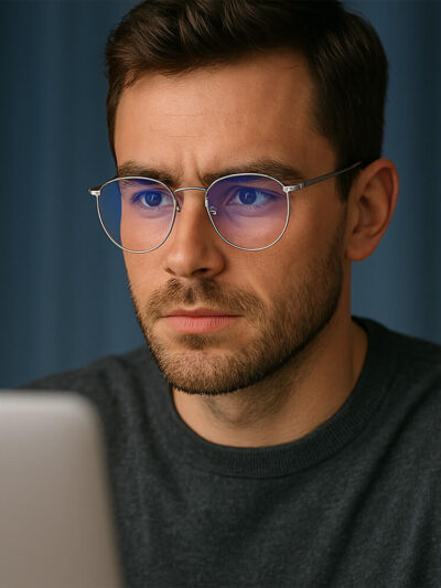 Ikon Blue Light brille i brug 1