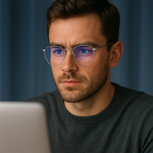 Ikon Blue Light brille i brug 1
