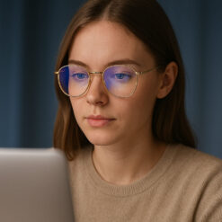 Ikon Blue Light brille i brug 2