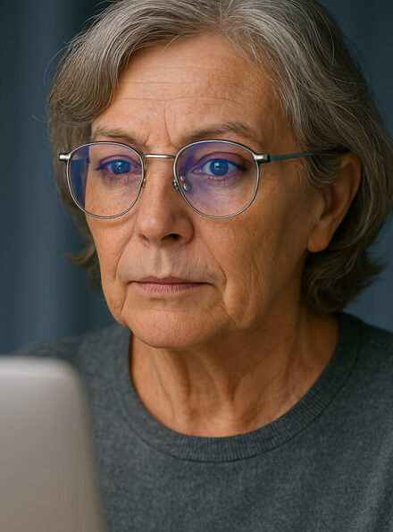 Ikon Blue Light brille i brug 3
